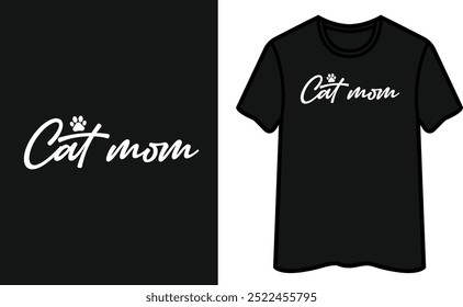 Cat Mom T Shirt Design