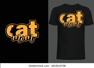 Cat mom t-shirt design. cat lover mom t-shirt design.