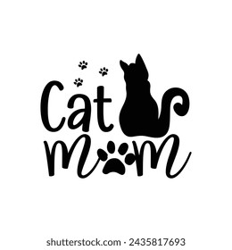 Cat mom t-shirt Design, shirt design.