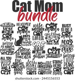 Cat Mom Vector Designs Bundle