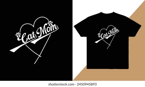 Cat mom vector t shirt design