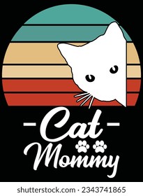 Cat mommy EPS file for cutting machine. You can edit and print this vector art with EPS editor.