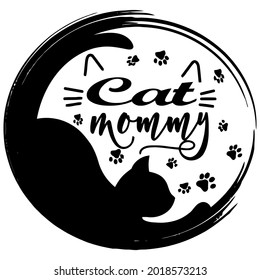 cat mommy gift art o mom pet lover art best design vector illustration for use in design and print poster canvas