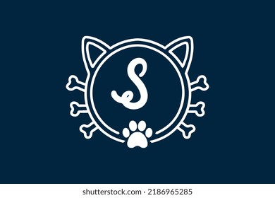 Cat Monogram Letter S Logo Designs. It will be suitable for which company or brand name start those letter.