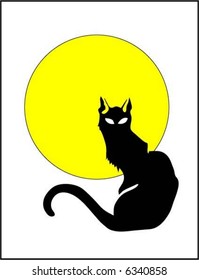 cat and moon