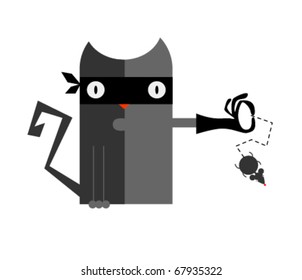 Cat with mouse