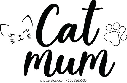 It's a cat mum t-shirt design for females. It's an attractive t-shirt design.