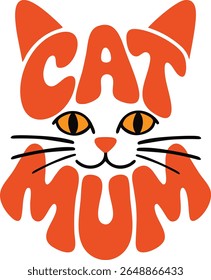 Cat Mum vector Illustration design