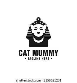 cat mummy illustration logo design your company