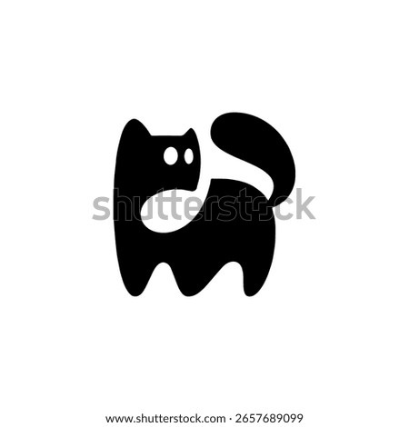 CAT + MUSIC letter logo vector illustration