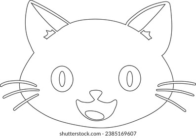 Cat muzzle drawing decoration and design.