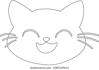 Cat muzzle drawing decoration and design.