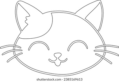 Cat muzzle drawing decoration and design.