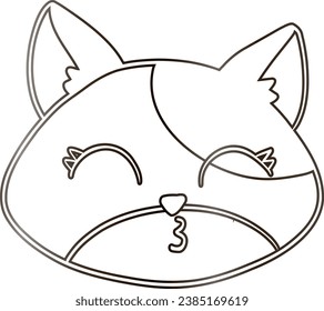 Cat muzzle drawing decoration and design.