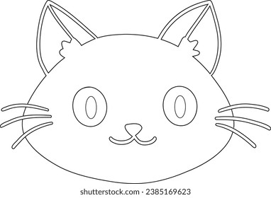 Cat muzzle drawing decoration and design.