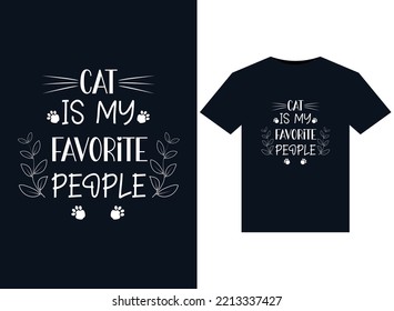 
Cat is my favorite illustrations for print-ready T-Shirts design