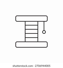 Vector de signo de icono de rascado de uñas de gato