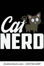 Archivo de corte de pasos del nerd del gato para la máquina de corte