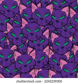 Gato de la noche, elemento apilado sin fisuras