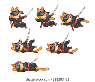 Cat Ninja Dying Sprite