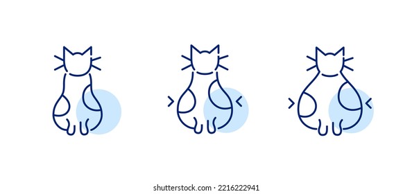 Cat obesity scale. Pixel perfect, editable stroke icon
