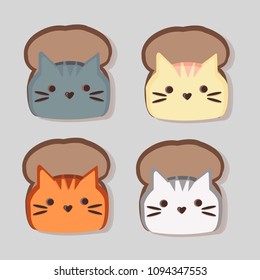 lot of cat on the bread