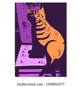 cat on a chair