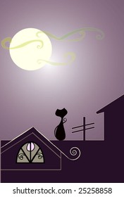 cat on the roof