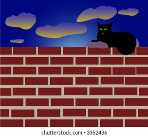 Cat on the wall