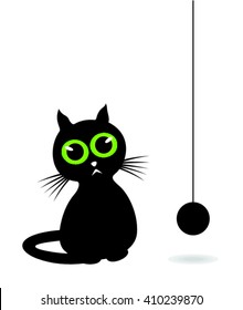 cat on white background, vector