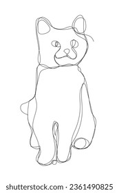 Dibujo de una línea de gato. Logo abstracto de mascotas. Ilustración del vector