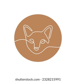 Cat Oneline Continuous Single Line Art Vector