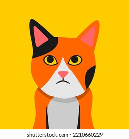 Ilustración del vector negro naranja de gato