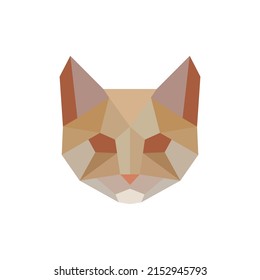 cat origami polygonal vector logo template illustration.This logo suitable for business