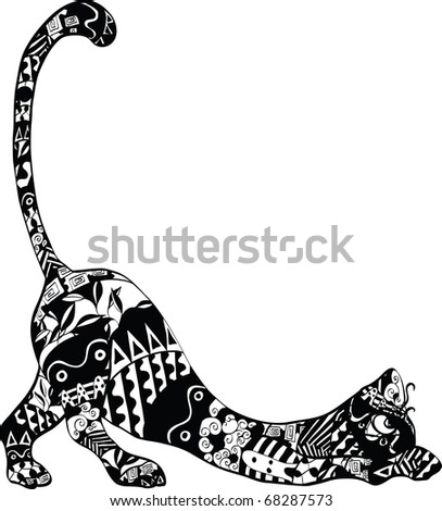 cat with an ornament on the body