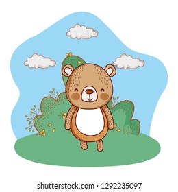 cat outdoors cartoon