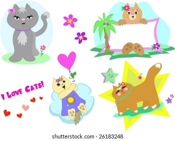 Cat Page Mix Vector