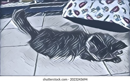Cat painting,  very cool color and realistic 
