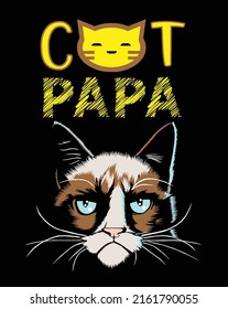 Cat Papa un bonito afiche