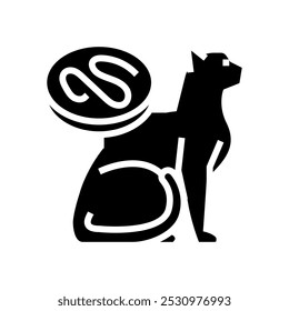 Gusano parásito gusano gusano icono Vector. gusano parásito gato signo. ilustración de símbolo aislado