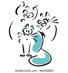 Cat with parents