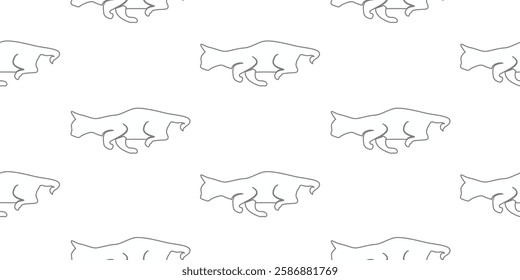 cat pattern background. cat doodle pattern background. Seamless pattern with doodle cat illustration.