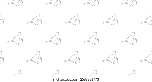 cat pattern background. cat doodle pattern background. Seamless pattern with doodle cat illustration.