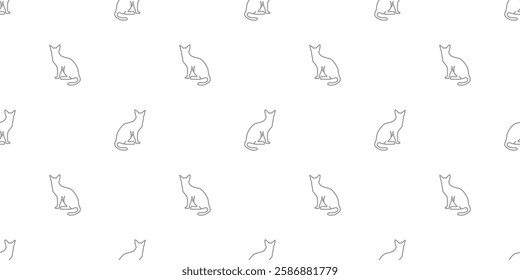 cat pattern background. cat doodle pattern background. Seamless pattern with doodle cat illustration.