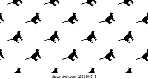 cat pattern background. cat silhouette pattern background. Seamless pattern with silhouettes of cats.