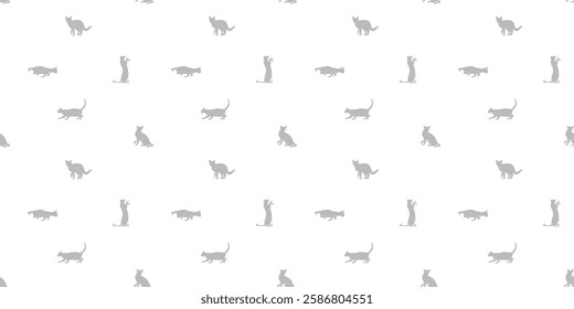 cat pattern background. cat silhouette pattern background. Seamless pattern with silhouettes of cats.