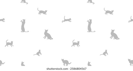 cat pattern background. cat silhouette pattern background. Seamless pattern with silhouettes of cats.