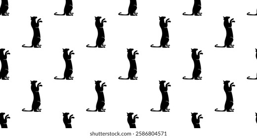 cat pattern background. cat silhouette pattern background. Seamless pattern with silhouettes of cats.