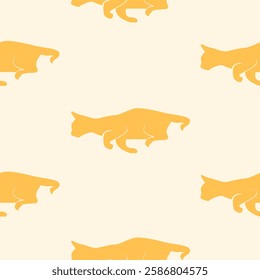 cat pattern background. cat silhouette pattern background. Seamless pattern with silhouettes of cats.