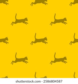 cat pattern background. cat silhouette pattern background. Seamless pattern with silhouettes of cats.